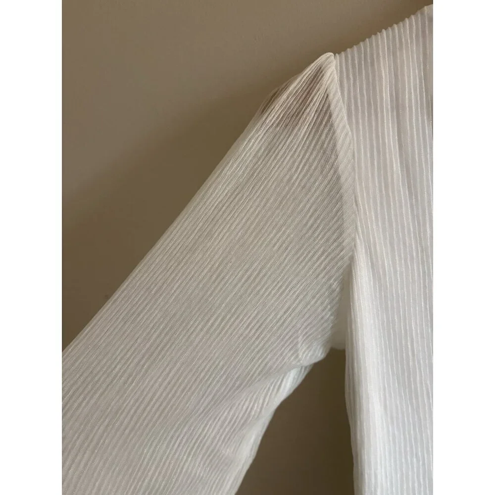 Baltic Born Devlyn Pleated Ivory Dress Maxi Women's Size Small NEW Wedding - Picture 8 of 16